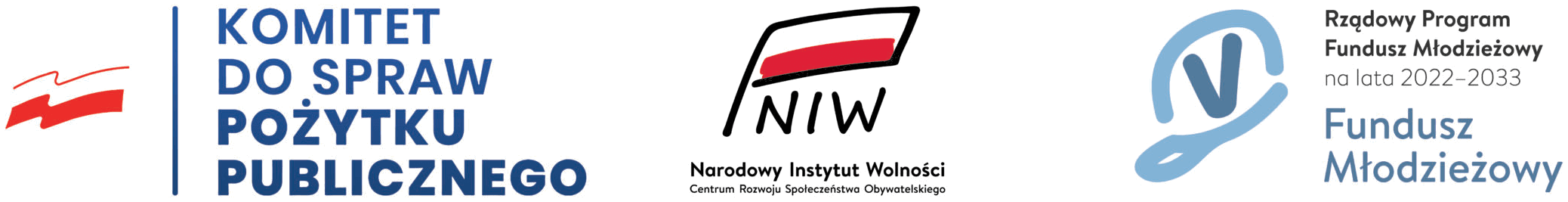 Sign set: Public Benefit Committee, National Freedom Institute – Centre for Civil Society Development, Government Programme Fundusz Młodzieżowy 2022–2033